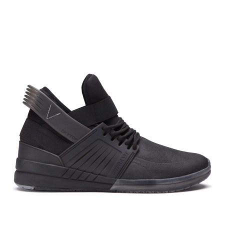 Supra Skytop V Mens High Tops Shoes Black UK 57ZFT